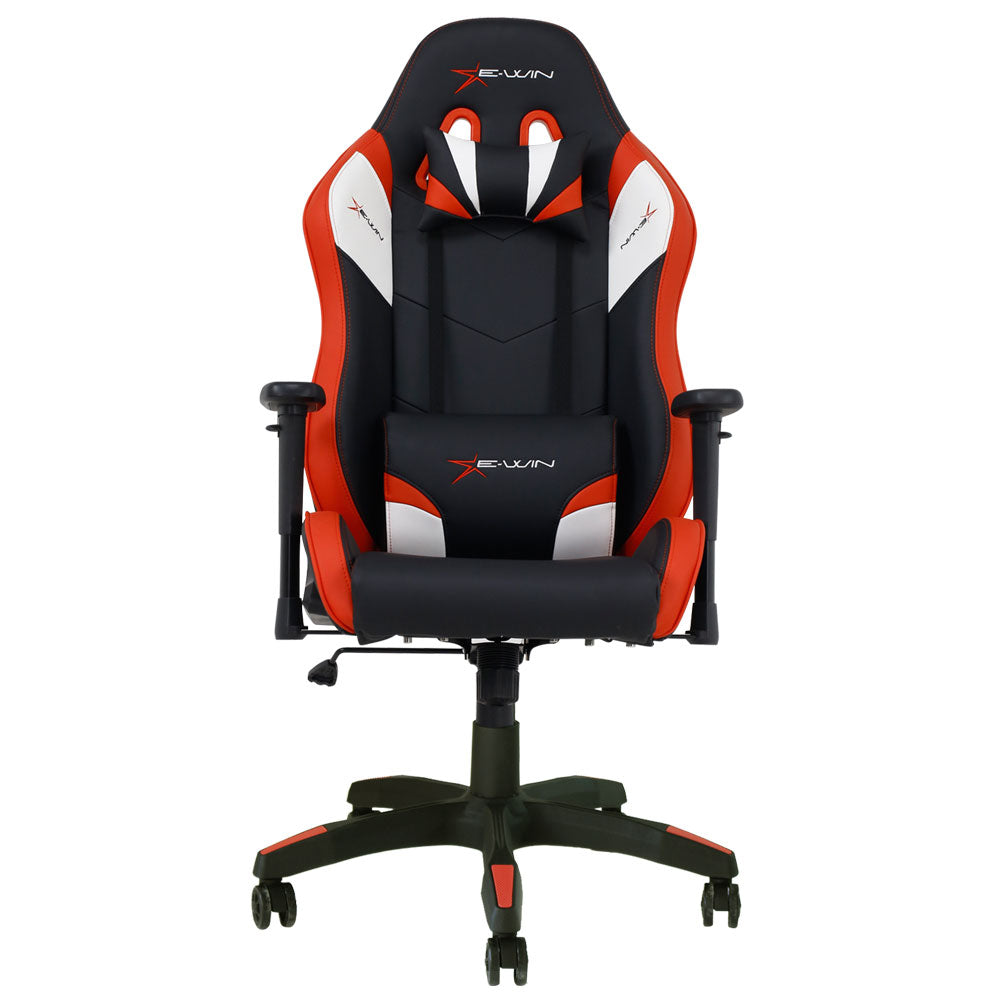 E-Win Calling Series Leather Computer PC Gaming Office Desk Chair, Red (Used)