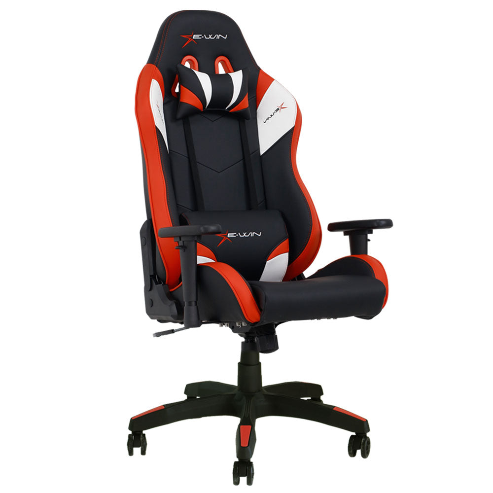E-Win Calling Series Leather Computer PC Gaming Office Desk Chair, Red (Used)