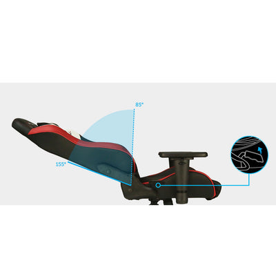 E-Win Calling Series Leather Computer PC Gaming Office Desk Chair, Red (Used)