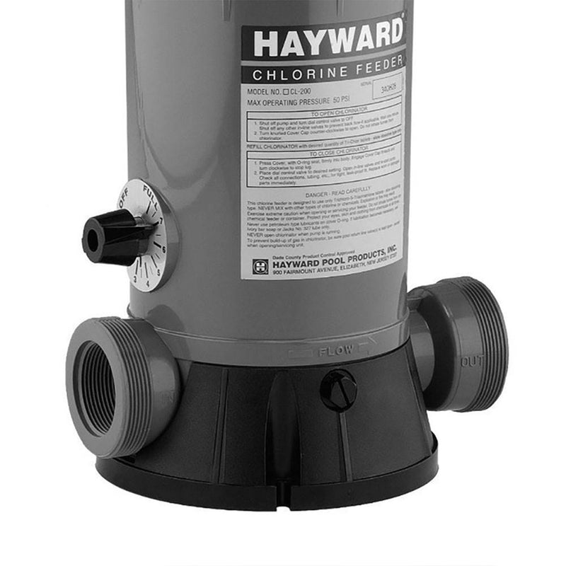 Hayward CL2002S Auto Pool In-Line Chemical Trichlor Chlorine Feeder (For Parts)