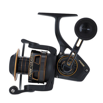 Penn CLA 5000 Clash Metal Saltwater Front Drag Spinning Fishing Reel, Black Gold - VMInnovations