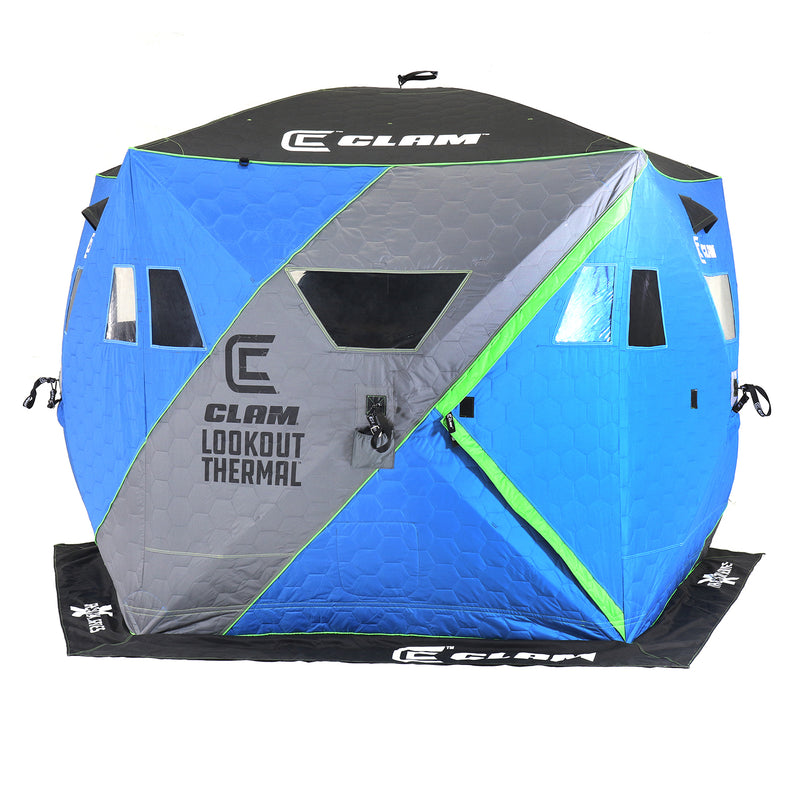 Clam X500 Insulated Thermal Tent Shelter & Removable Floor for Ice Fishing Tents