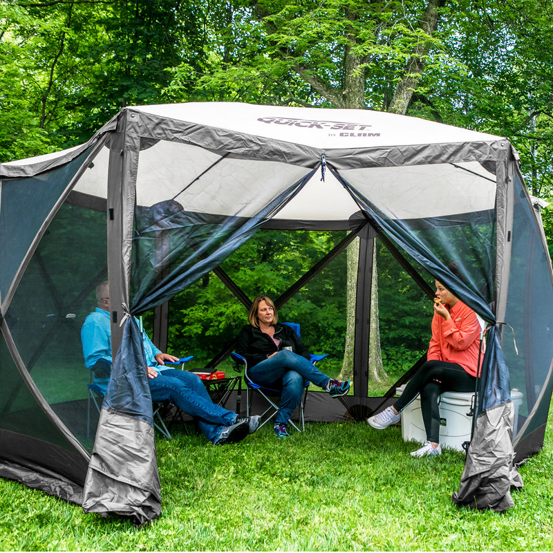 CLAM Quick Set Escape Portable Camping Outdoor Gazebo Canopy Shelter, Gray(Used)