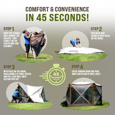 Quick-Set Escape Sport Pop Up Camping Canopy Gazebo Tailgate Tent (Open Box) - VMInnovations