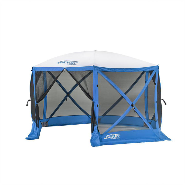 CLAM Quick-Set Escape Sport 11.5 x 11.5 Ft Tailgating Canopy Shelter Tent, Blue