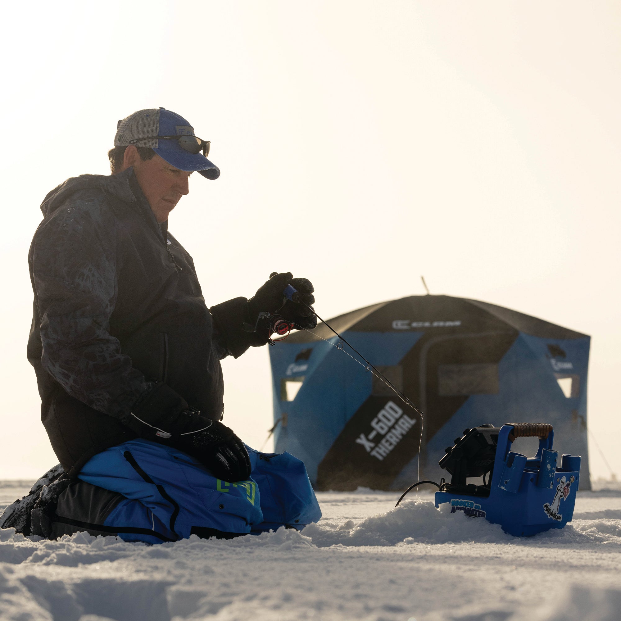 CLAM Portable 11.5 Ft 6 Person Pop Up Ice Fishing Thermal Hub Shelter(For Parts) - VMInnovations