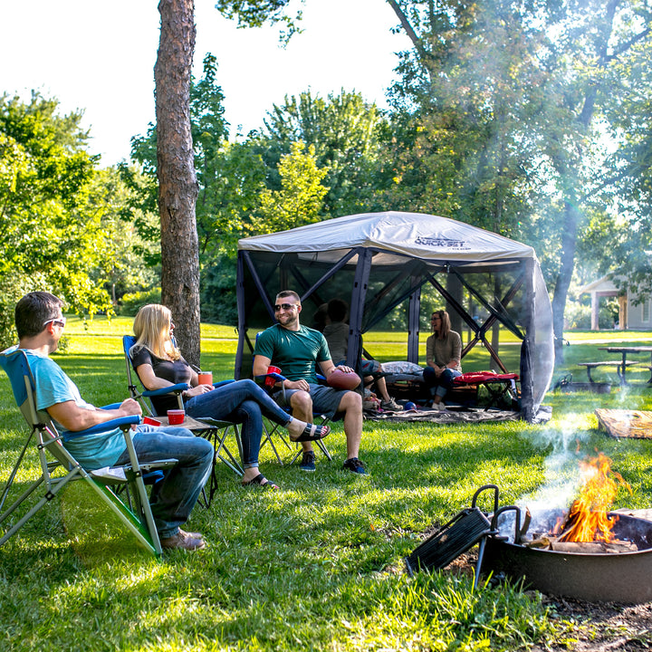 CLAM Quick-Set 11.5x11.5ft Portable Outdoor Canopy Shelter, Blue (Open Box)