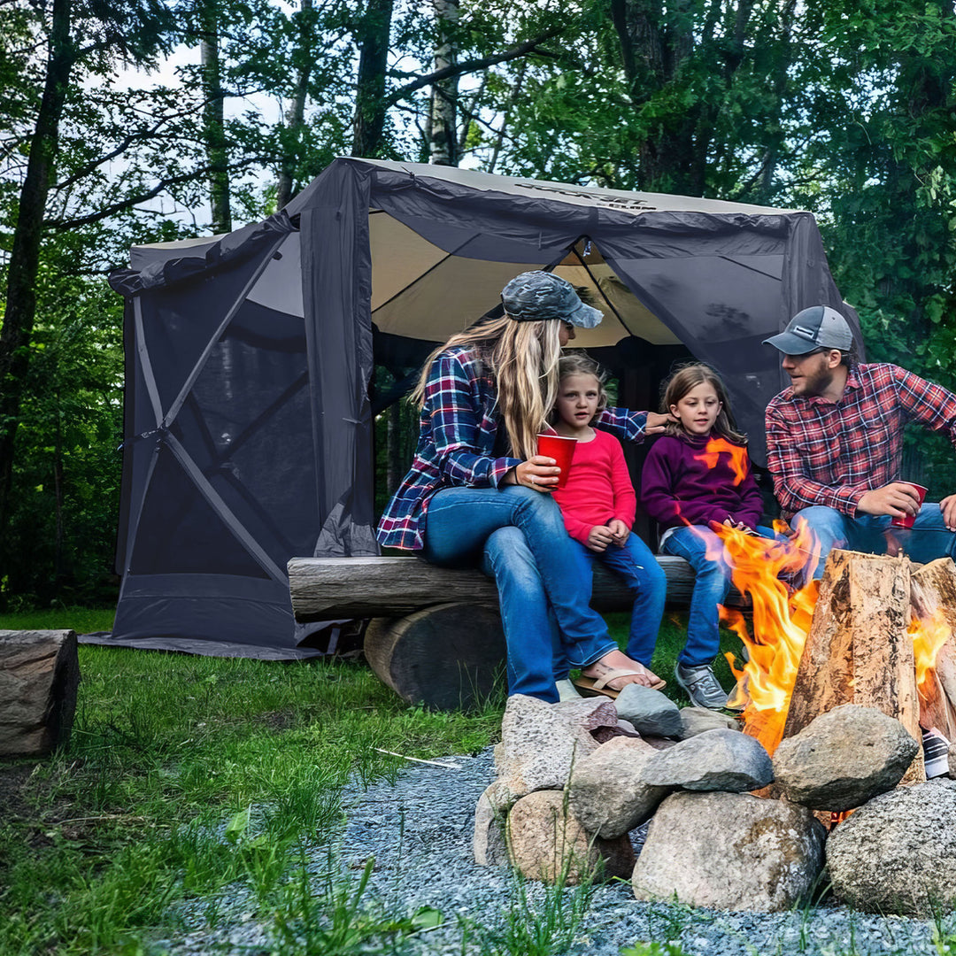 CLAM Quick-Set Pavilion 12.5 x 12.5" Outdoor Canopy Shelter, Blue (Open Box)