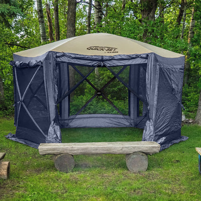 CLAM Quick-Set 12.5 x 12.5 Ft Portable Outdoor Canopy Shelter, Blue (For Parts) - VMInnovations