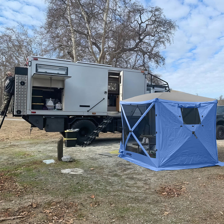 Clam Quick-Set Screen Hub Tent Wind & Sun Panels, Accessory Only, Blue (3 Pack)