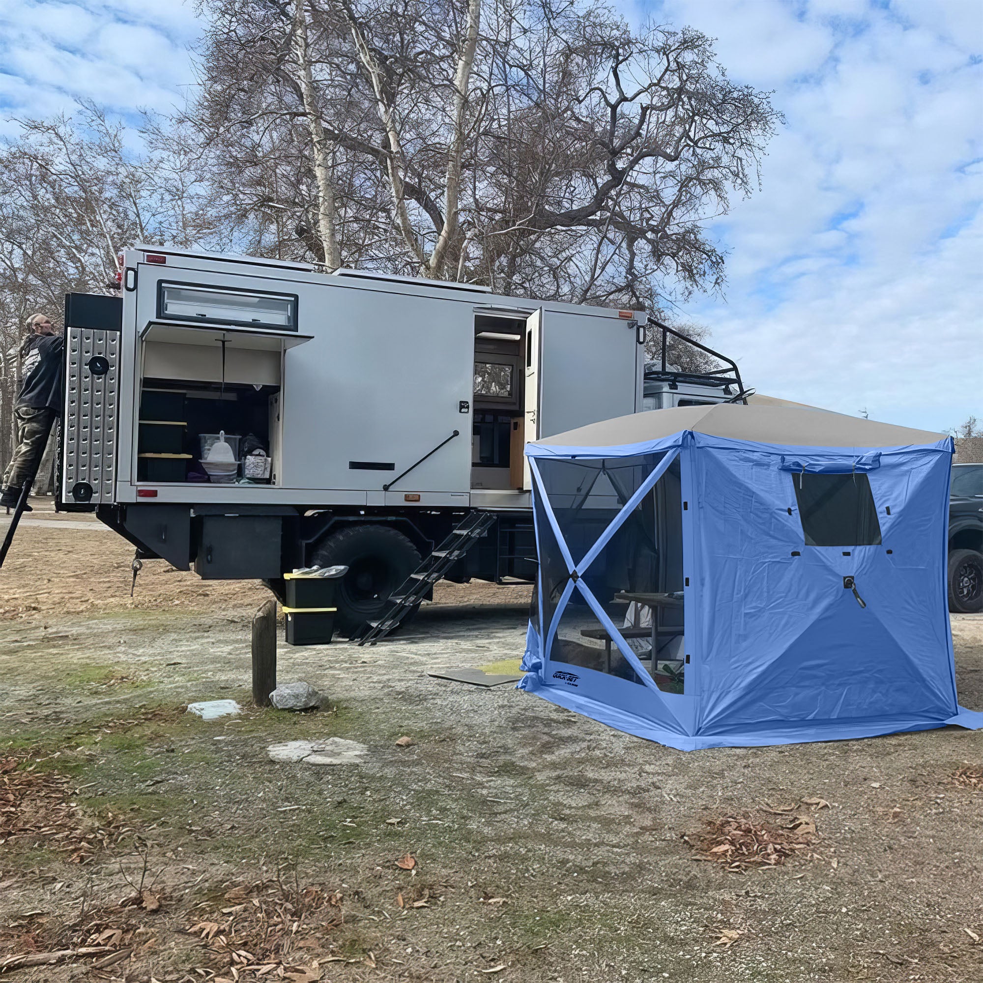 Clam Quick-Set Screen Tent Wind & Sun Panels, Accessory Only, Blue (3pk) (Used) - VMInnovations