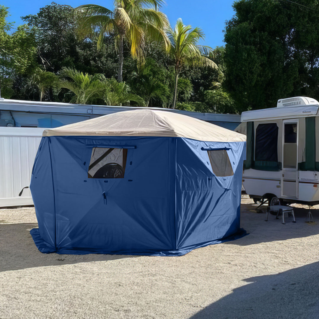 Clam Quick-Set Screen Tent Wind & Sun Panels, Accessory Only, Blue (3pk) (Used)