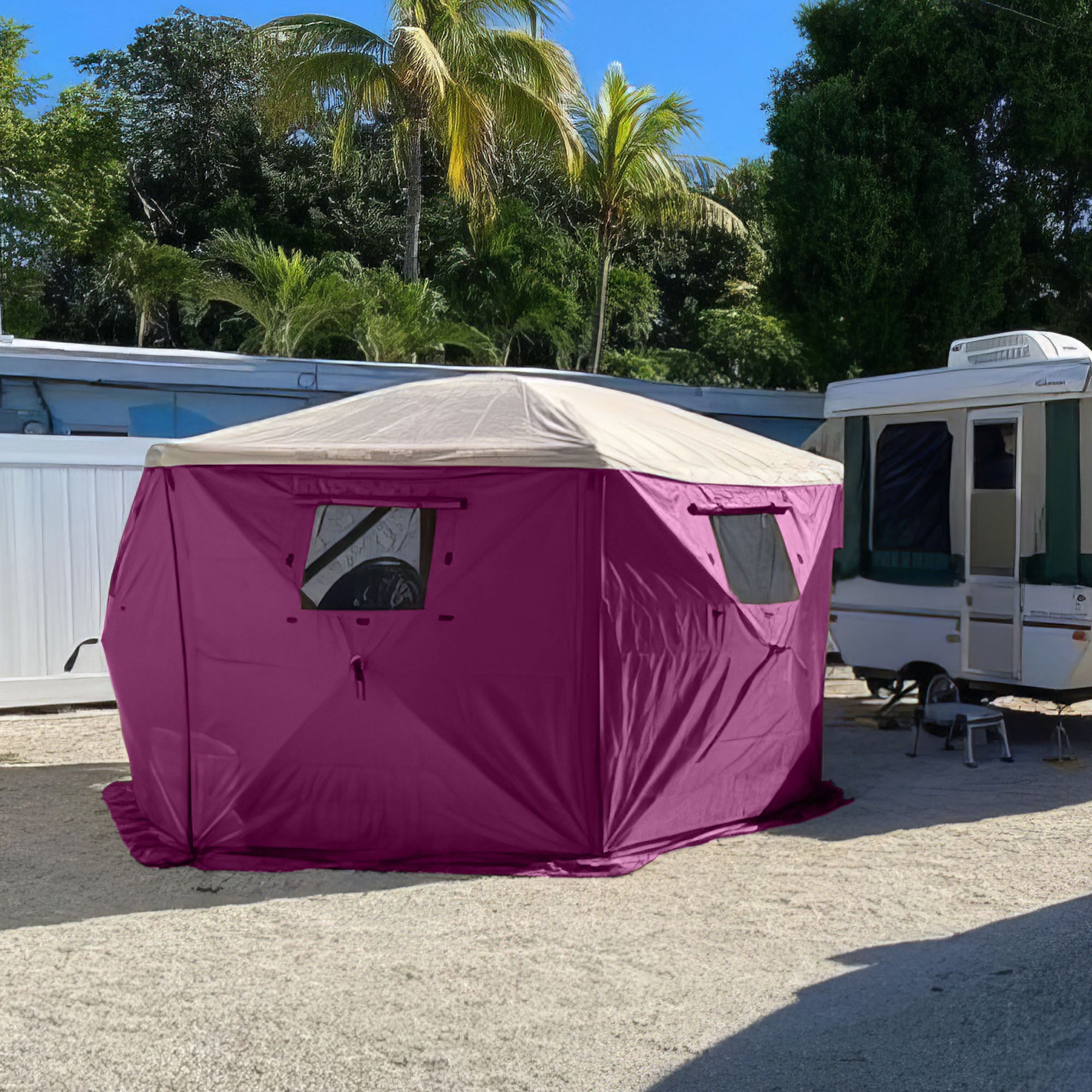 CLAM Quick-Set Screen Hub Tent Wind & Sun Panels, Accessory Only, Plum (3 Pack) - VMInnovations