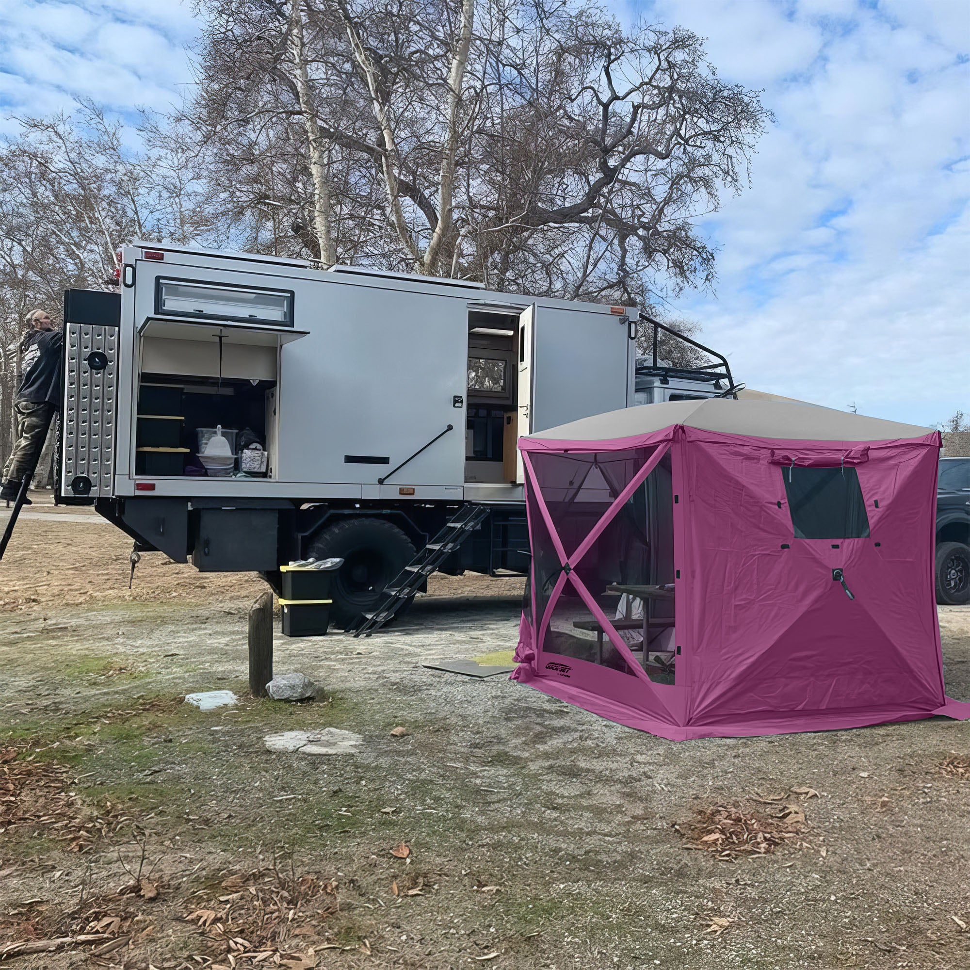 CLAM Quick-Set Screen Hub Tent Wind & Sun Panels, Accessory Only, Plum (3 Pack) - VMInnovations