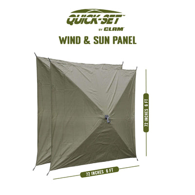 CLAM Quick Set Venture 9x9 Ft Portable Canopy + Clam Quick Set Screen (2 Pack) - VMInnovations