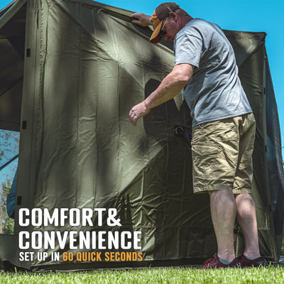 CLAM Quick Set Escape 11.5 x 11.5 Ft Canopy + Clam Quick Set Screen (2 Pack) - VMInnovations