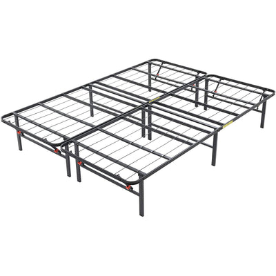Classic Brands Hercules 14 Inch Metal Platform Foundation Bed Frame, Black, King