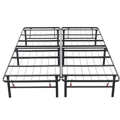Classic Brands Hercules 14 Inch Metal Platform Foundation Bed Frame, Black, King