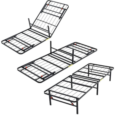 Classic Brands Hercules 14 Inch Metal Platform Foundation Bed Frame, Black, King