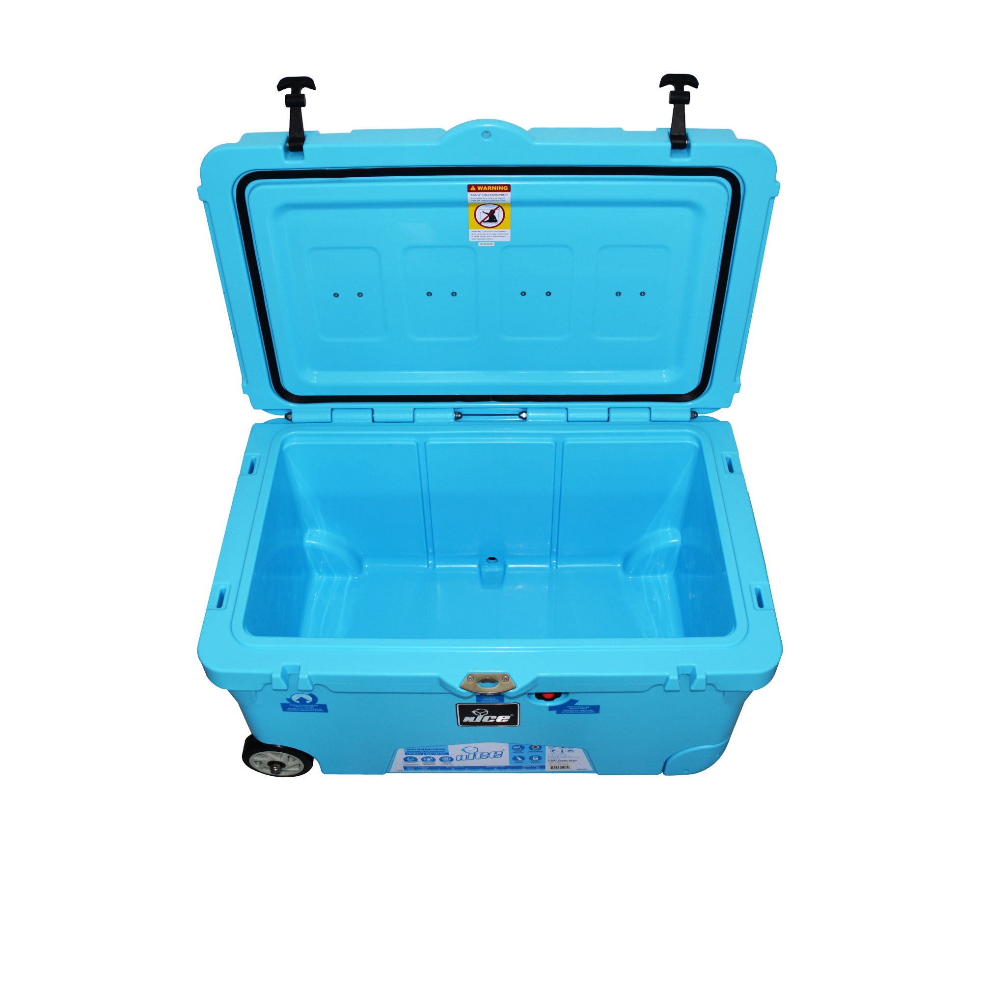 nICE G3 CLF-510746 110 Quart Roto Molded Wheeled Insulated Cooler, Light Blue