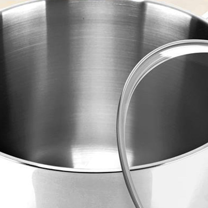 NutriChef Heavy Duty 19 Quart Stainless Steel Soup Stock Pot with Handles & Lid