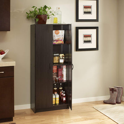 ClosetMaid Wooden Pantry Cabinet for Added Storage and Organization, Espresso - VMInnovations