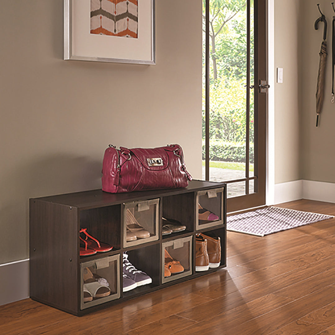 ClosetMaid 8 Box Stylish Closet Shoe Organizing Storage Station, Espresso (Used)