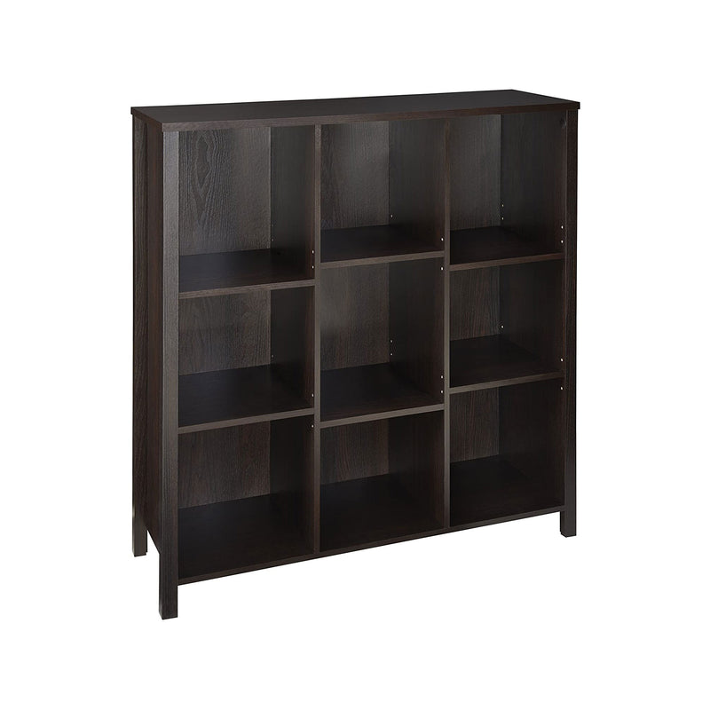 ClosetMaid Adjustable 9 Cube Storage Organizer Book Shelf, Black Walnut (Used)
