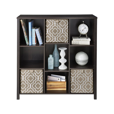 ClosetMaid Adjustable 9 Cube Storage Organizer Book Shelf, Black Walnut (Used) - VMInnovations