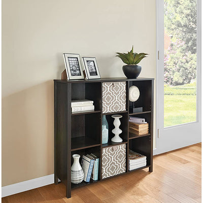 ClosetMaid Adjustable 9 Cube Storage Organizer Book Shelf, Black Walnut (Used) - VMInnovations