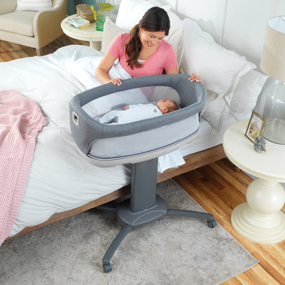 Chicco Close to You 3-in-1 Portable Infant Baby Bedside Bassinet, Heather Gray - VMInnovations