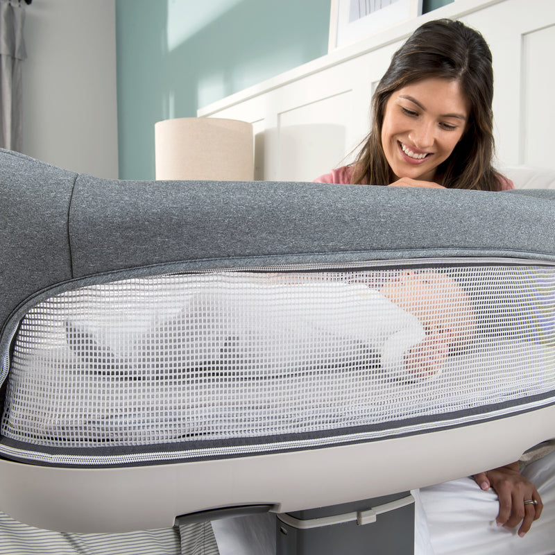 Chicco Close to You 3-in-1 Infant Baby Bedside Bassinet, Heather Gray (Open Box)