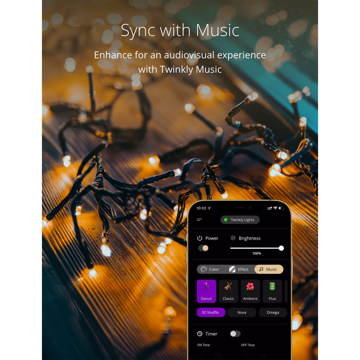 Twinkly Cluster App-Controlled Smart LED Christmas Lights 400 AWW (4 Pack)