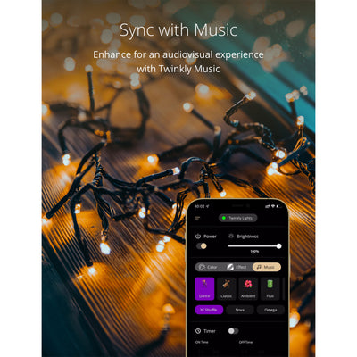Twinkly Cluster App-Controlled Smart LED Christmas Lights 400 AWW (4 Pack)