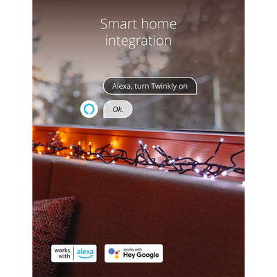 Twinkly Cluster App-Controlled Smart LED Christmas Lights 400 AWW (4 Pack)