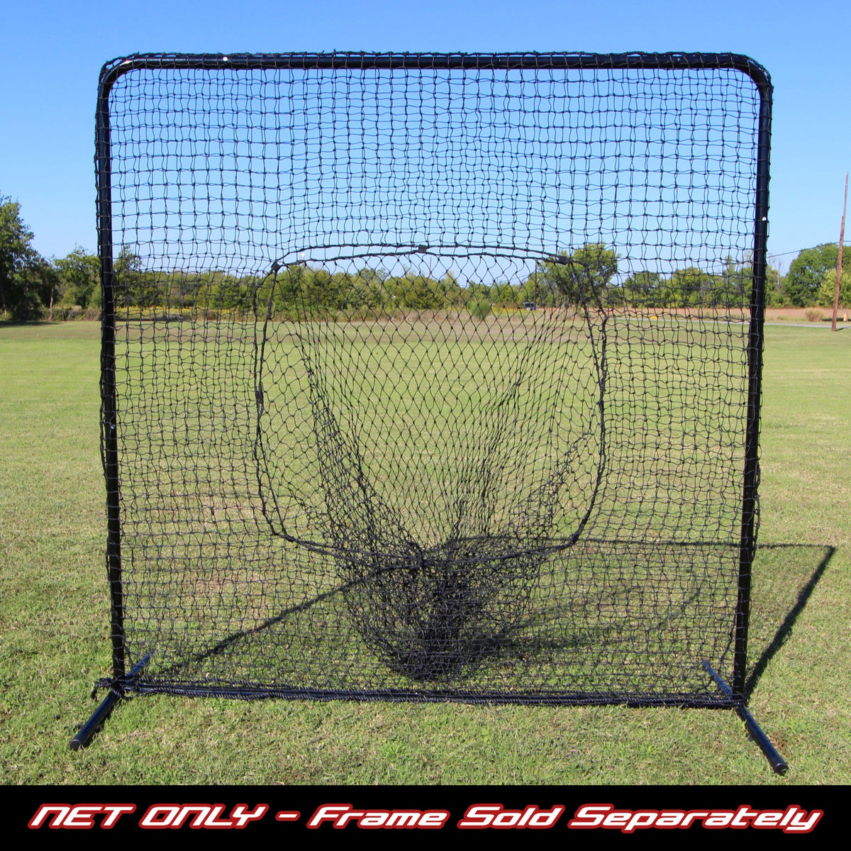 Cimarron 7x7 Foot Baseball Softball Batting Sock Safety Net Only (For Parts)