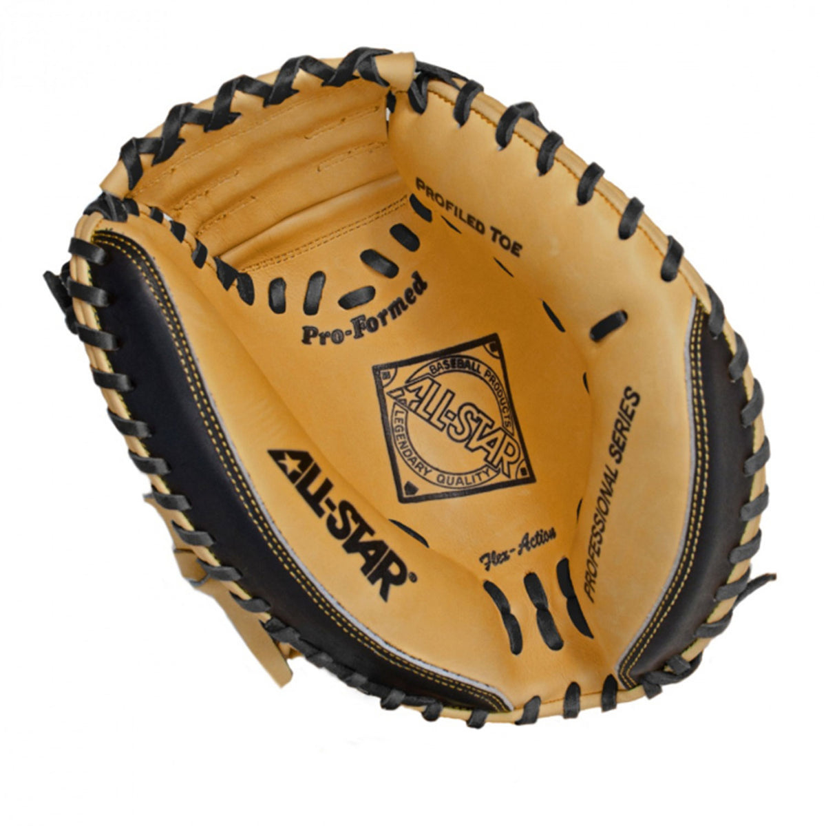 All-Star Sports Adult Pro Advanced 33.5 Inch Catcher's Mitt, Black/Tan (Used)