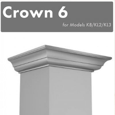 ZLINE CM6-KB/KL2/KL2 Stainless Steel Crown Molding Wall Range Vent Hood Addition