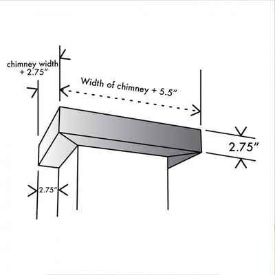 ZLINE CM6-KB/KL2/KL2 Stainless Steel Crown Molding Wall Range Vent Hood Addition