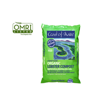 Coast of Maine Quoddy Blend Lobster Compost Plant Soil, 1 Cubic Foot (10 Pack)