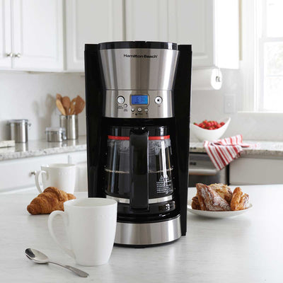 Hamilton Beach 12 Cup Programmable Timer Coffee Maker Machine (Open Box) - VMInnovations