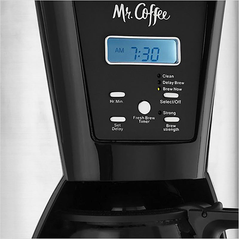 Mr. Coffee 12-Cup Pot Programmable Coffee Maker, Black/Silver (For Parts)