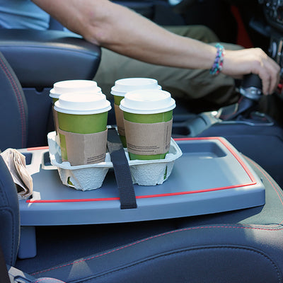 Stupid Car Tray Food & Drink Car Organizer, Pink/Mint (Used)