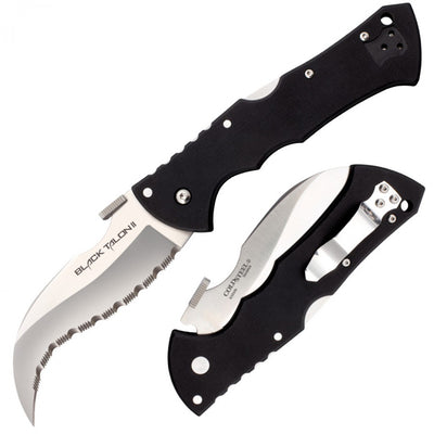 Cold Steel Black Talon 2 Serrated Edge Folding Blade Safe Compact Pocket Knife