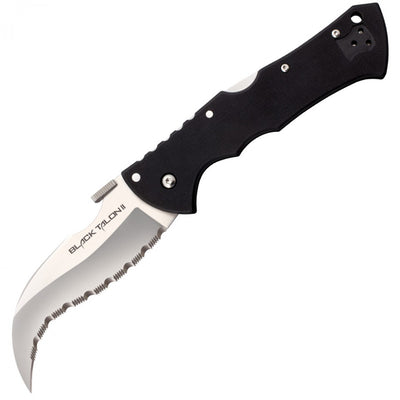 Cold Steel Black Talon 2 Serrated Edge Folding Blade Safe Compact Pocket Knife