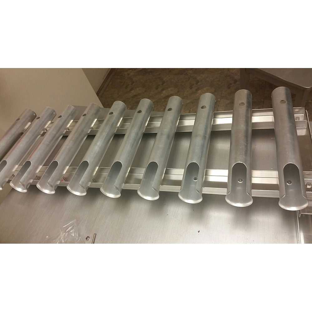 Viking Solutions 10 Rod Wall Mounted Aluminum Steel Fishing Rod Rack (Open Box)