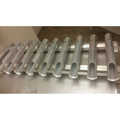 Viking Solutions 10 Rod Wall Mounted Aluminum Steel Fishing Rod Rack (Open Box)
