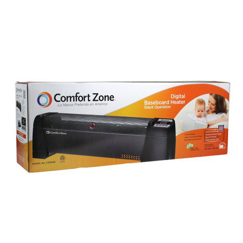 Comfort Zone 1500 Watt Convection Space Heater w/ Digital Thermostat (Open Box)