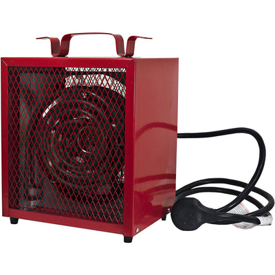 Comfort Zone Portable Fan Forced Industrial Workshop Space Heater, Red (Used)