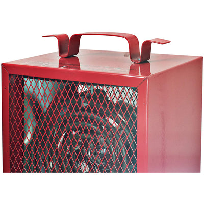 Comfort Zone Portable Fan Forced Industrial Workshop Space Heater, Red (Used)